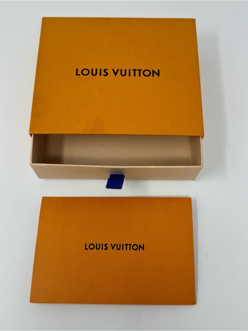 Louis Vuitton orange drawer-style gift or accessory box